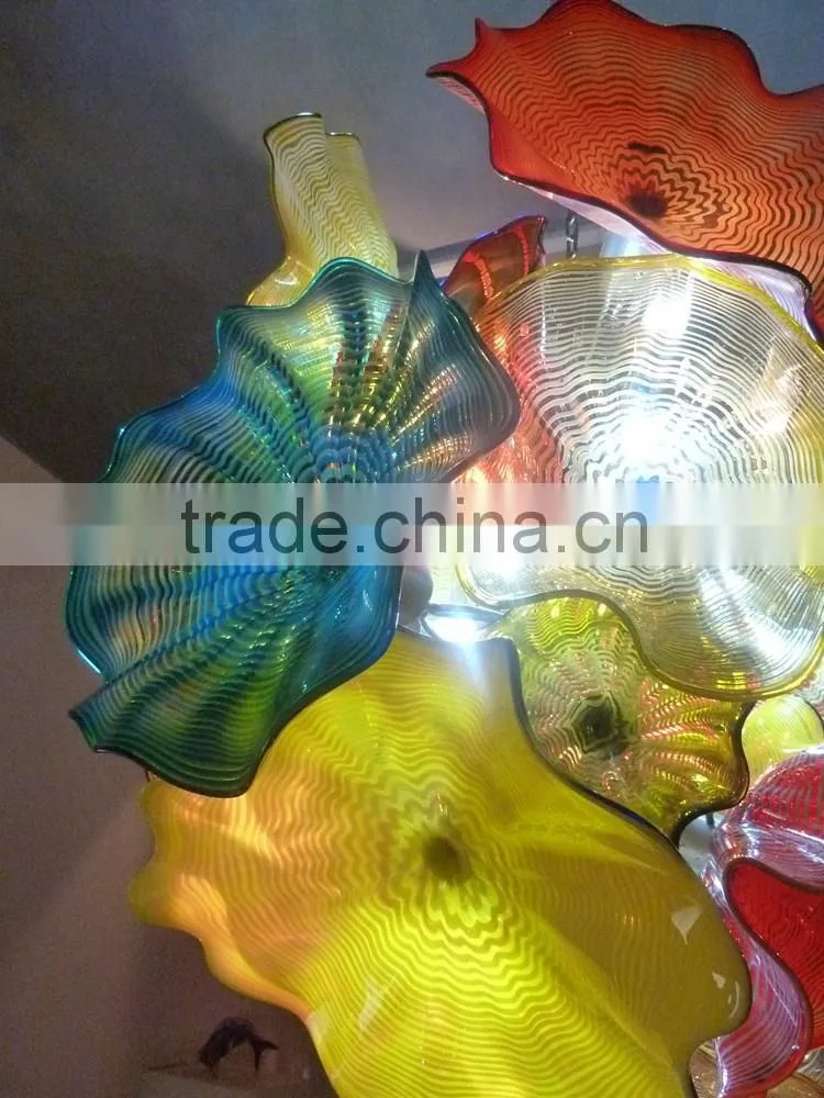 hand blown glass chandelier decoration XO-20150618 Modern glass chandelier from famous Chinese glass artist Mr Ou LianHua