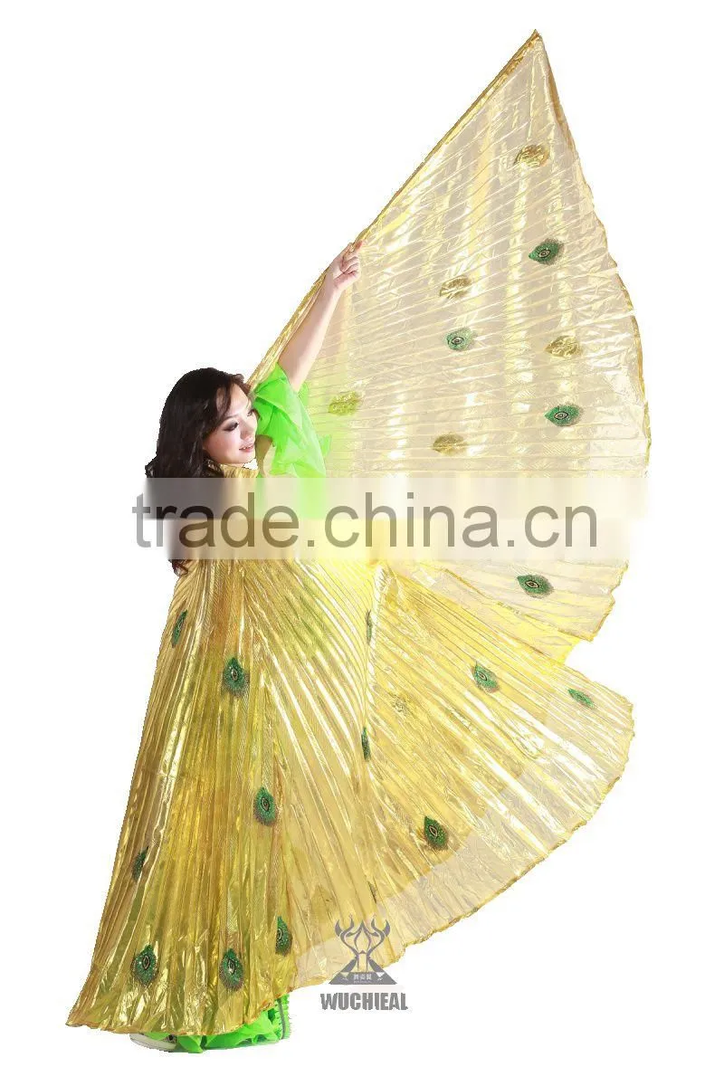 Peacock Feather Pattern Belly Dance Wings , Good- Looking Belly Dance Costume Wings