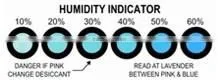 Moisture indicator card cobalt