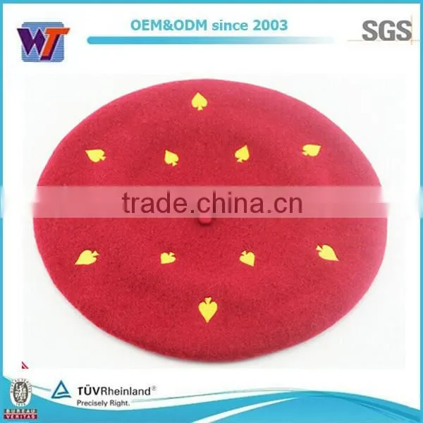 Wool felt beret hats for women/wholesale wool felt hand made hat