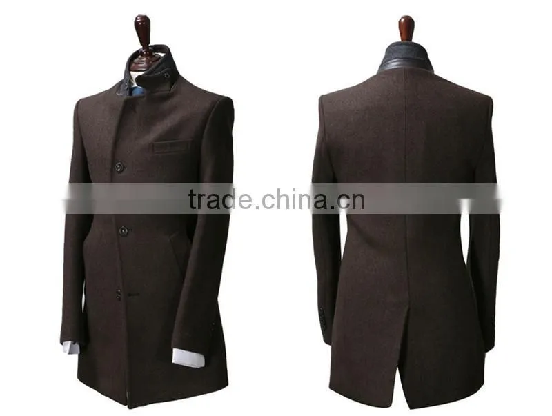 tailor made coat minimalist design dark brown long coats mens winter clothing