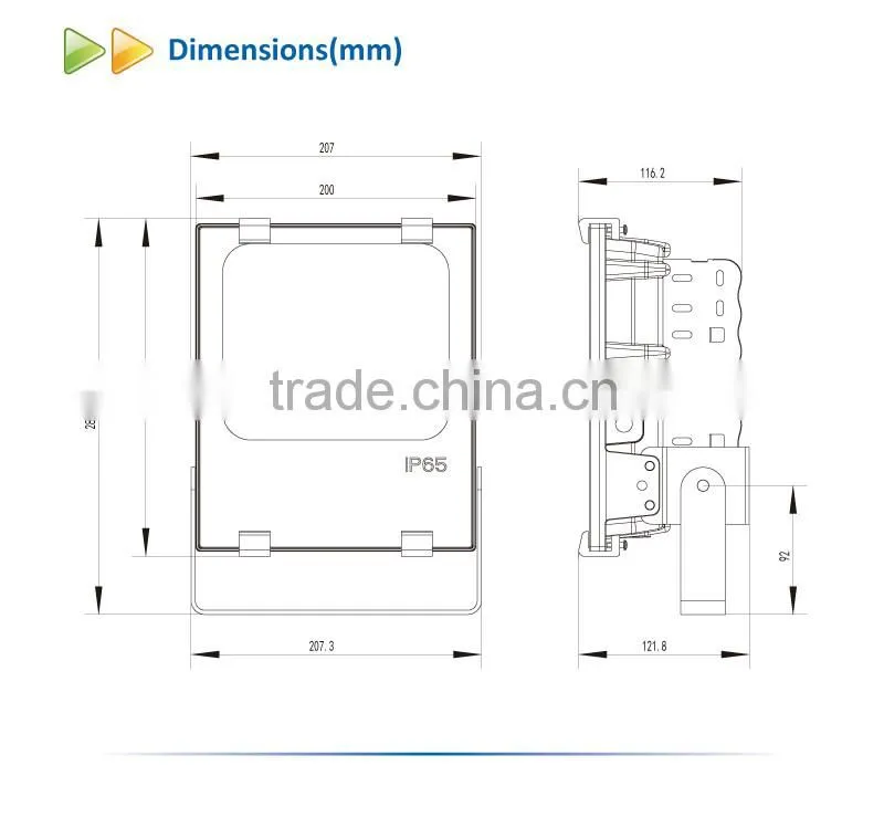 2016 outdoor lighting flood light 70w outdoor SMD LED flood light