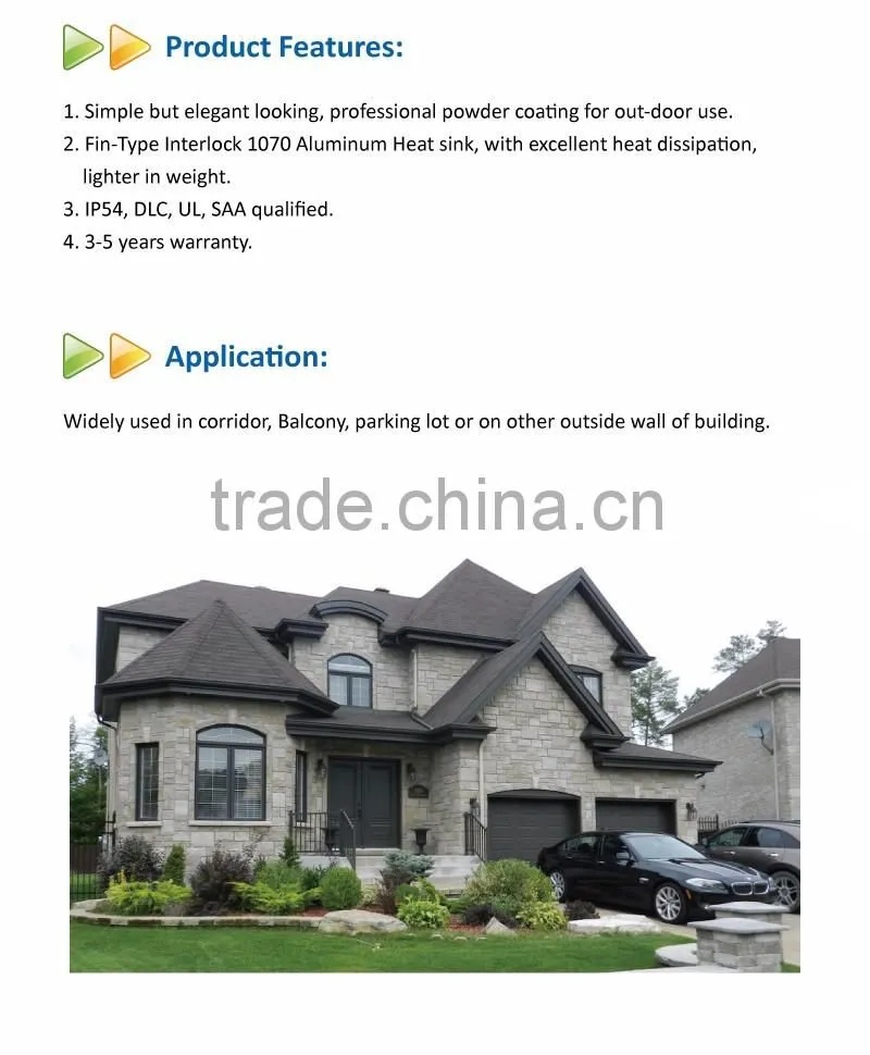 60W Cut Off Wall Pack Light for Indoor/Outdoor usage