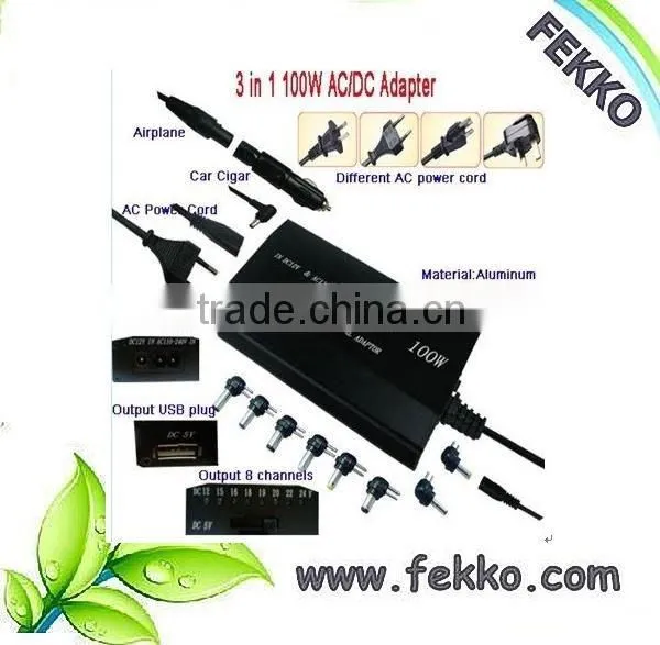 100W Universal laptop 2 in1 adapter