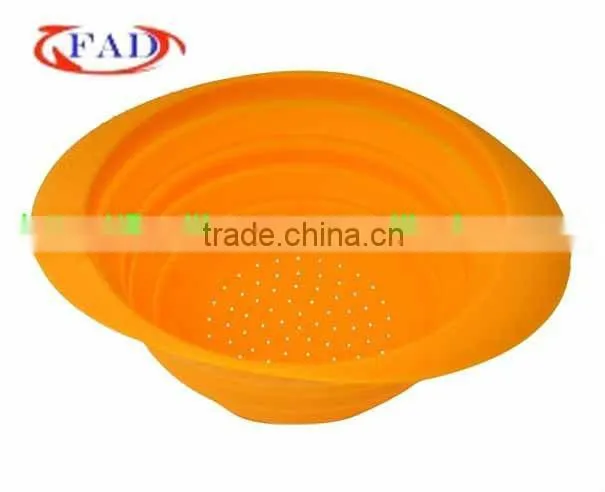 100%Eco-Friendly Foldable Silicone Basket Promotion Wholesale,Kitchen Tool