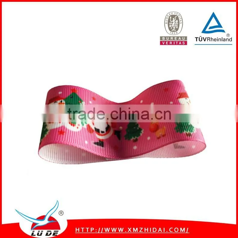 2016 Wholesale Grosgrain Custom Printed Ribbon For Christmas Day