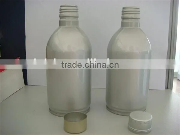 Empty new aluminum powder bottle with sifter top