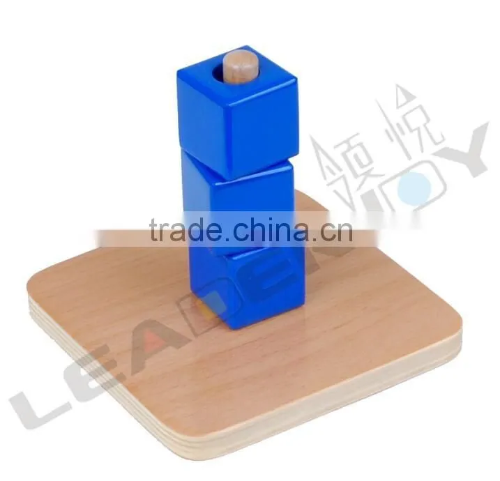 Montessori materials Cubes on Vertical Dowel