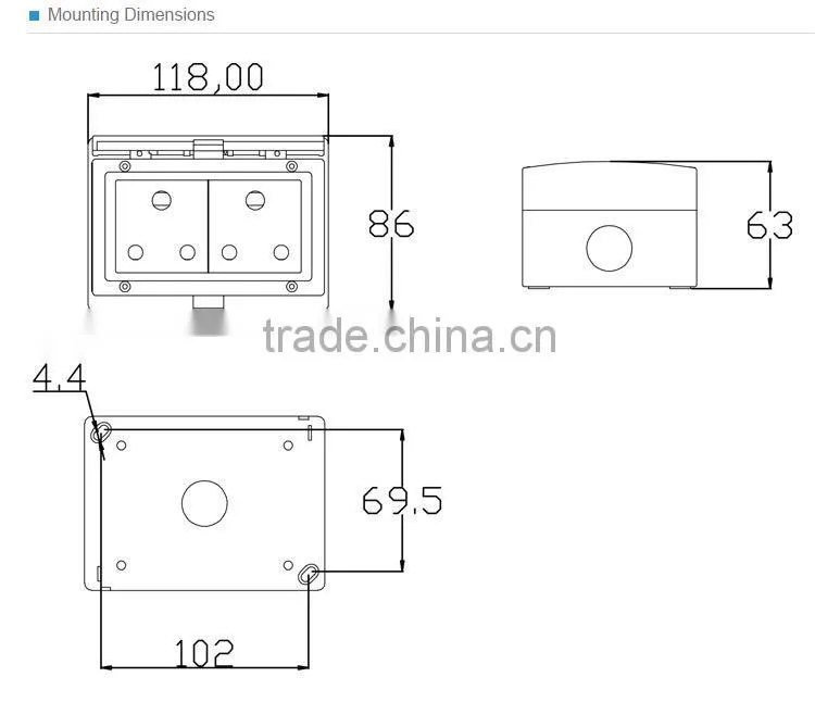 Waterproof In Line Switcher Waterproof Membrane Switch(SP-2SA)