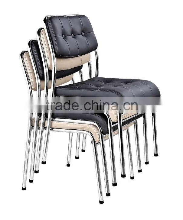 leather office chair reception no arm stackable chair AH-20