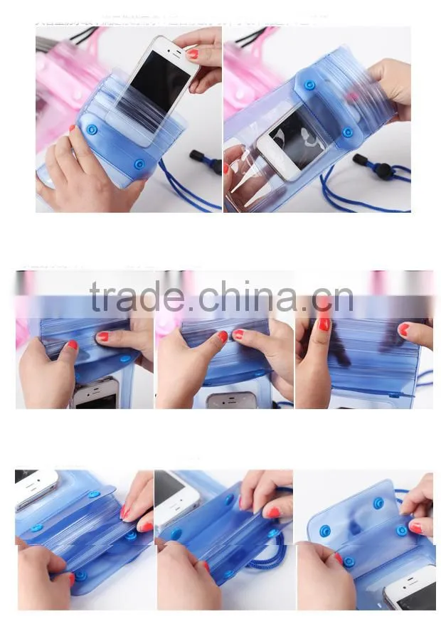 Wholesale Eco-Friendly pvc waterproof mobile bag for iphone 6