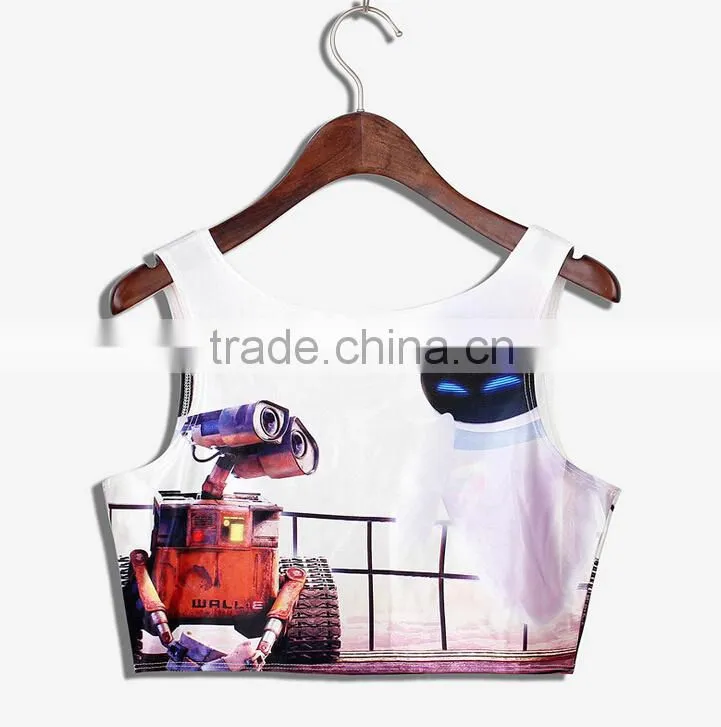 Latest Tops Designs Girls Print Vest N7-30