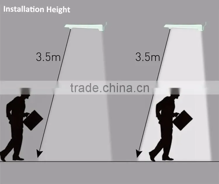 46 led aluminum pad ip65 450LM PIR sensor + Light control+weak light motion sensor solar led light