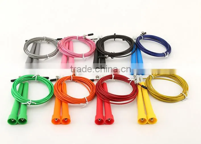 crossfit Plastic Handle custom speed jump rope stainless steel Wire Jumping Skipping aerobic exercise Ropes 3m-14m
