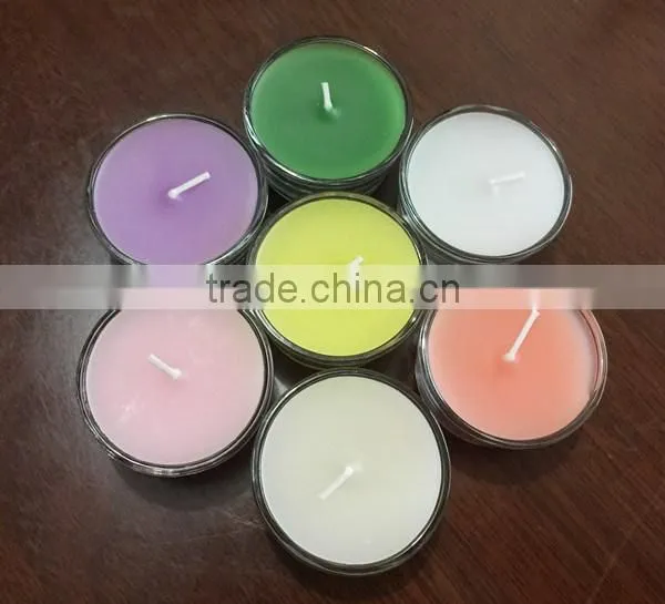 colourful flameless scented tealight candle, soy wax