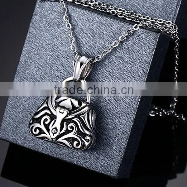 Stainless Steel Jewelry Handbag Design Ash Necklace