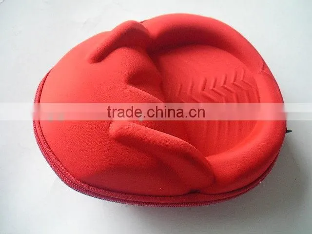 Cute good shape embossing logo eva headphone Packing hard bag