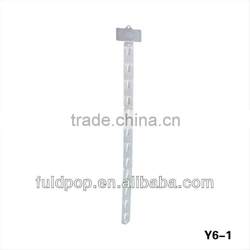 Hot sale supermarket Hanging Display plastic clip strip,pvc strip