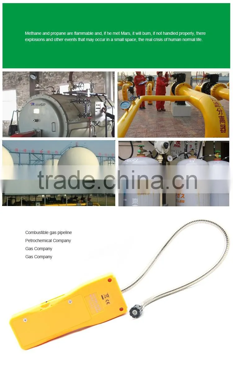 AZ7201 Highly Sensitive Portable Flexible Probe Digital Combustible Methane Propane Gas Leak Detector