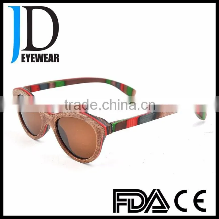 High Quality Custom Made Butterfly Style Natural Wooden Sunglasses