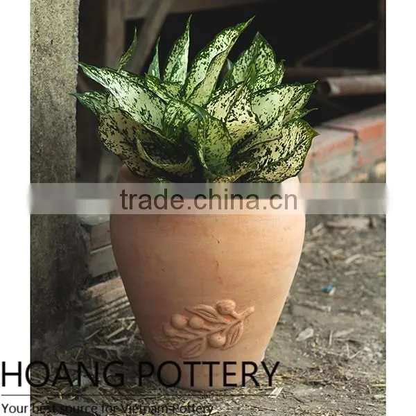 Sunflower Red Clay Pot Outdoor Decor - Terracotta Planters