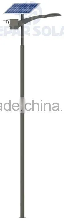 24W Solar Street Light 5m pole- ANAMBRA Series single arm round design new product