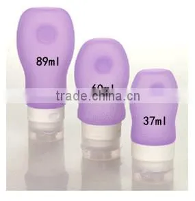 2 oz Silicone Travel Size Bottles Leak Proof Empty Cosmetic Containers, Squeeze Bottles