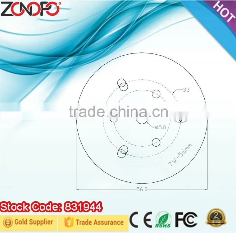 7W bulb down light ra80 90 lumen ac motor ac engine led pcb dimable driverless leading edge led pcb