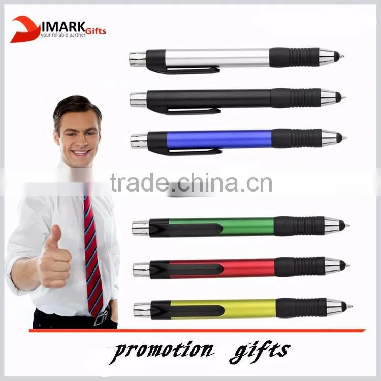 click-action touch ballpoint pen glitter grip part stylus pen