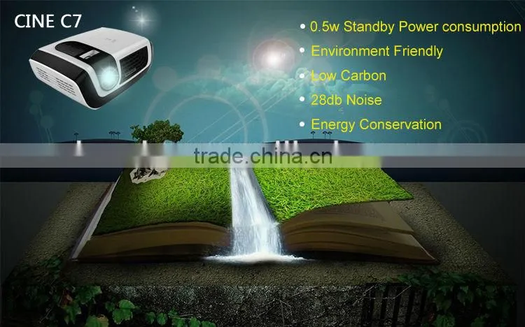 Hottest !!! C7 1080P 100Hz LED mini pocket projector for ipad
