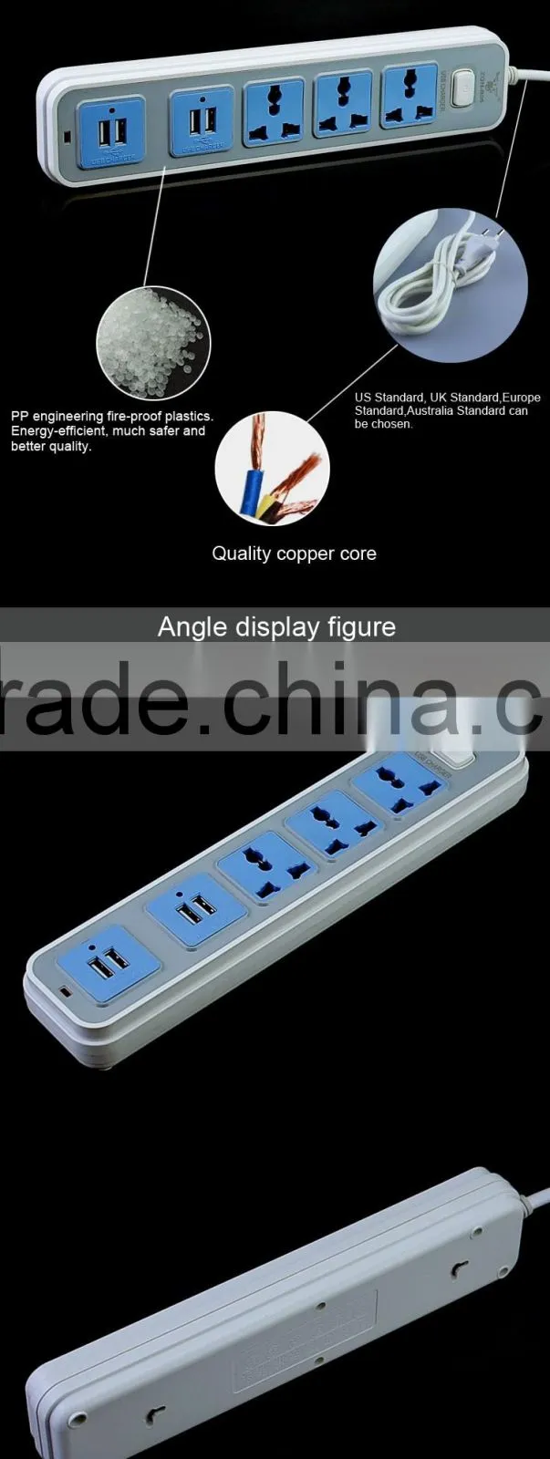 OEM battery powered plug extension switch electrical power plug and socket