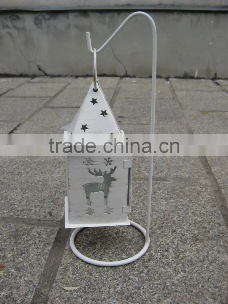 outdoor hanging antique vintage white lantern for candle