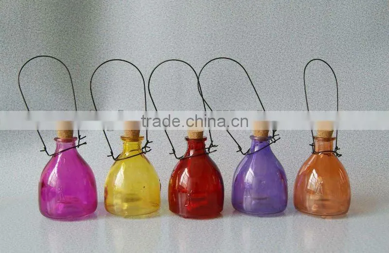 Yellow colored glass wasp catcher