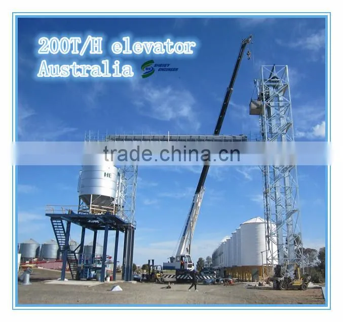 High quality 100t/h buckets elevator for grain conveying