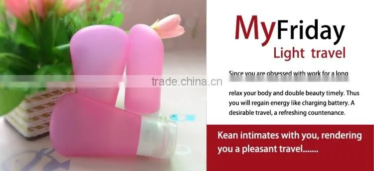 3 size fan-shaped silicone travel tube sets