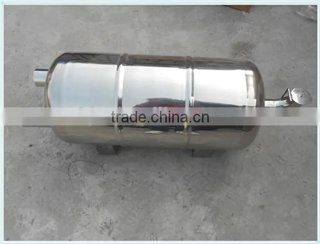 Stainless Steel Air Tank in the Milking Parlor