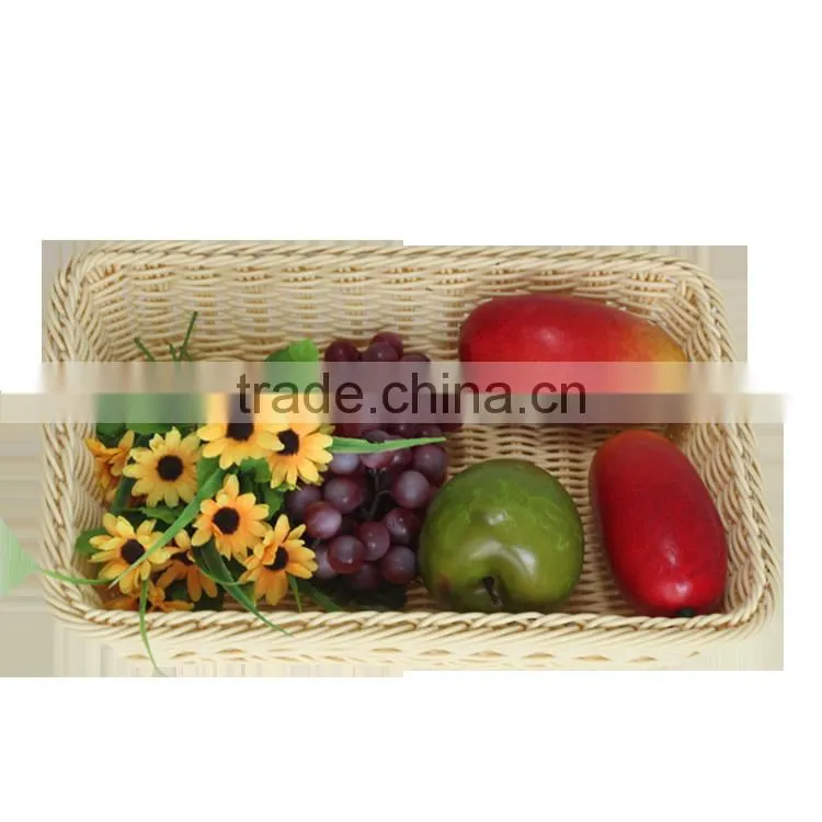 Promotion synthetic rattan basket for home storage and decoration