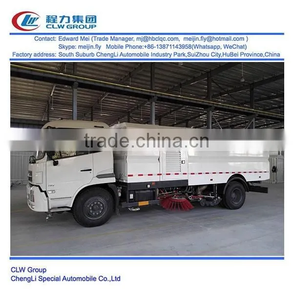 Dongfeng 4*2 4*4 type 180hp~210Hp 15 ton road vacuum cleaner