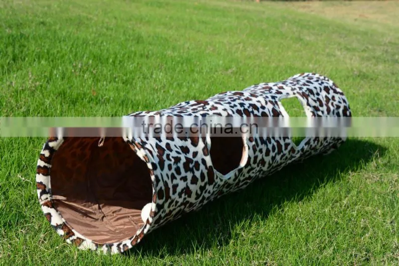 cute cat tunnel with two play holes