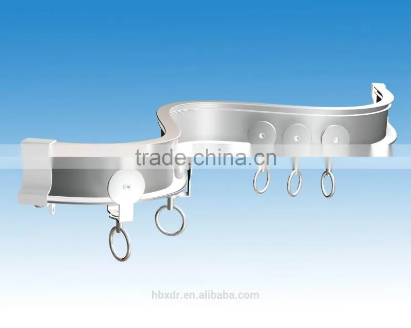 OEM high quality hospial & hotel aluminum curving curtain rail