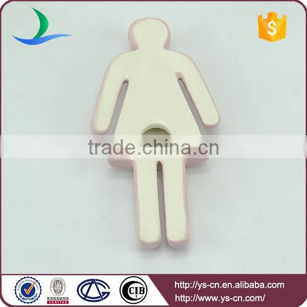 men and women shape hanging sign board for bathroom