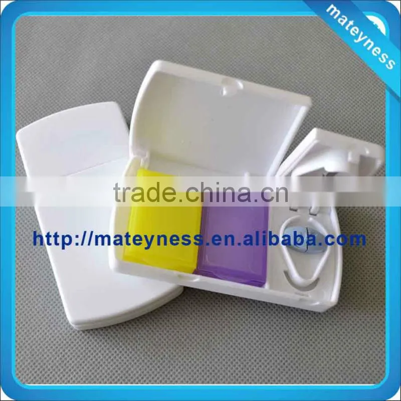 Two Case Pill Box with Cutter