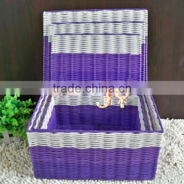 Colorful empty plastic storage basket wholesale