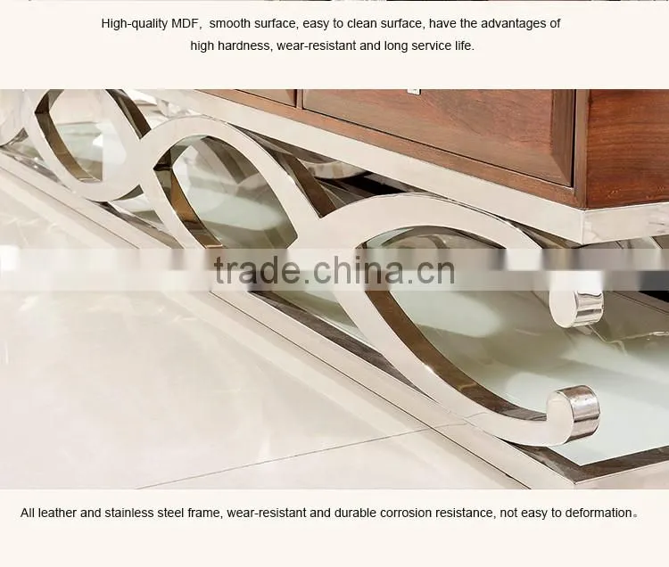 E359 Modern Wooden TV Cabinet With Showcase