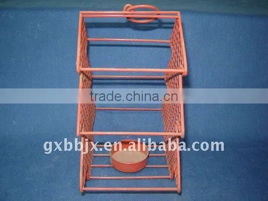 Red wire Christmas tree decorative candle holders