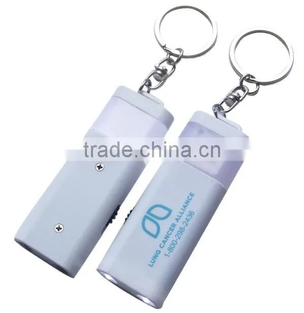 Custom logo carabiner mini LED telescopic flashlight