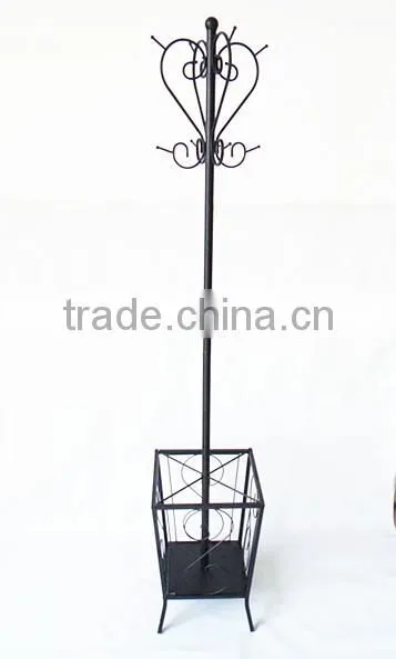 RH-4737 Multifunctional metal standing coat rack with umbrella holder hat clothes coat rack