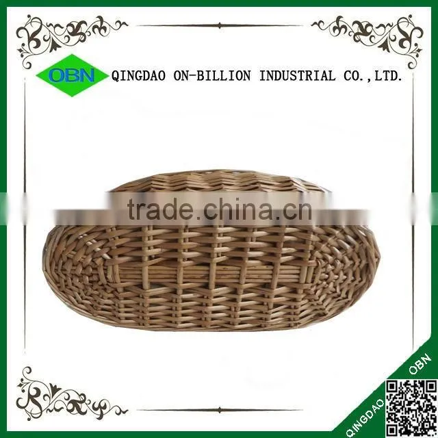 Food grade Christmas rattan wicker bread basket with cover