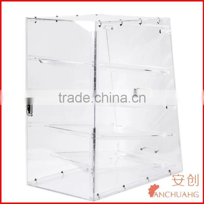 Stackable Square Acrylic Display Case with Front Door bakery showcase