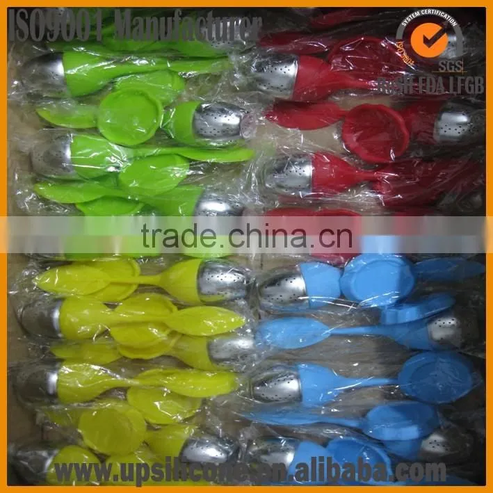 Food-grade Silicone & Stainless Steel Leaf Tea Leaf Strainer Herbal Spice Infuser Tea Filter